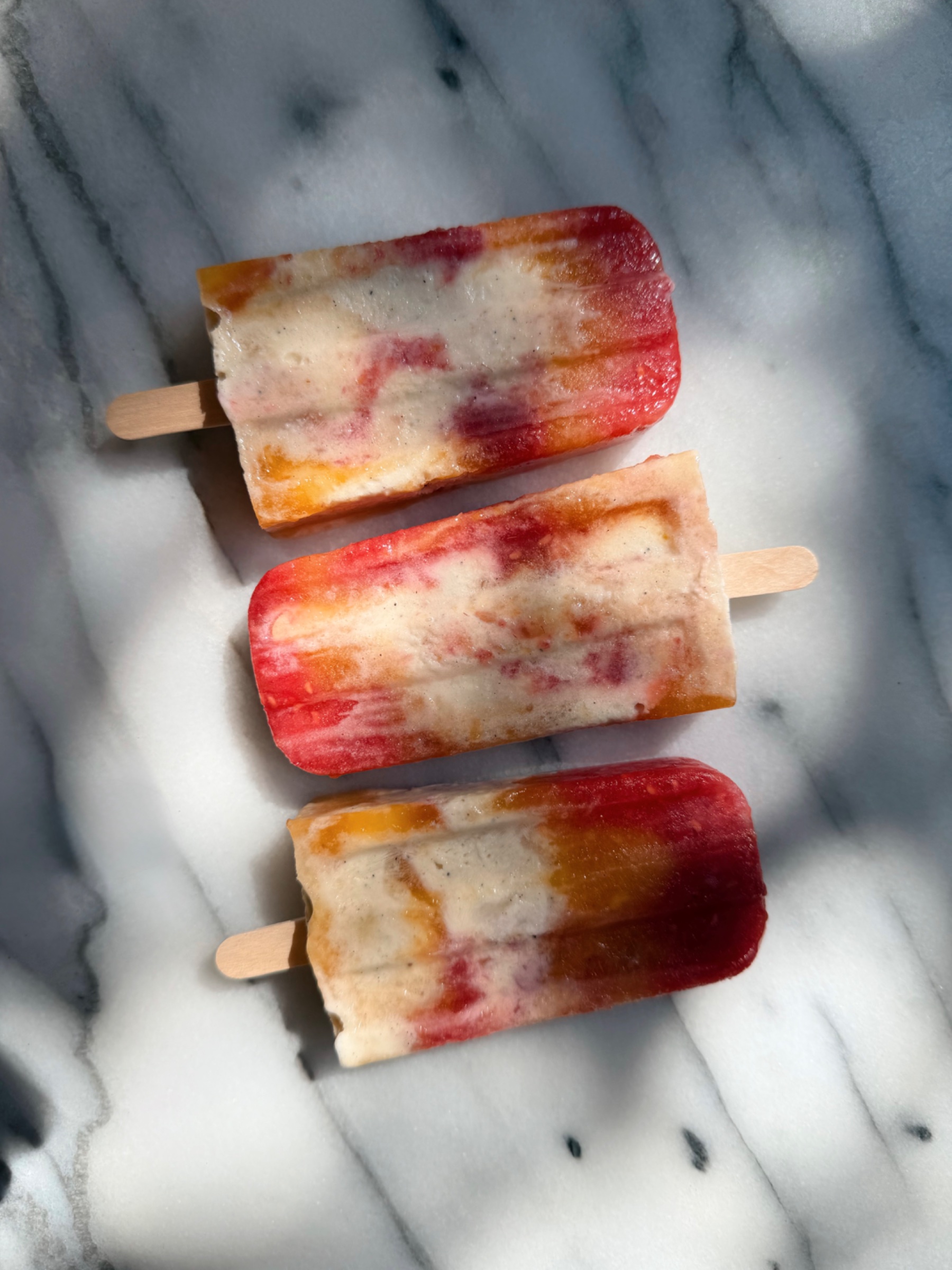 Peach Melba Popsicle